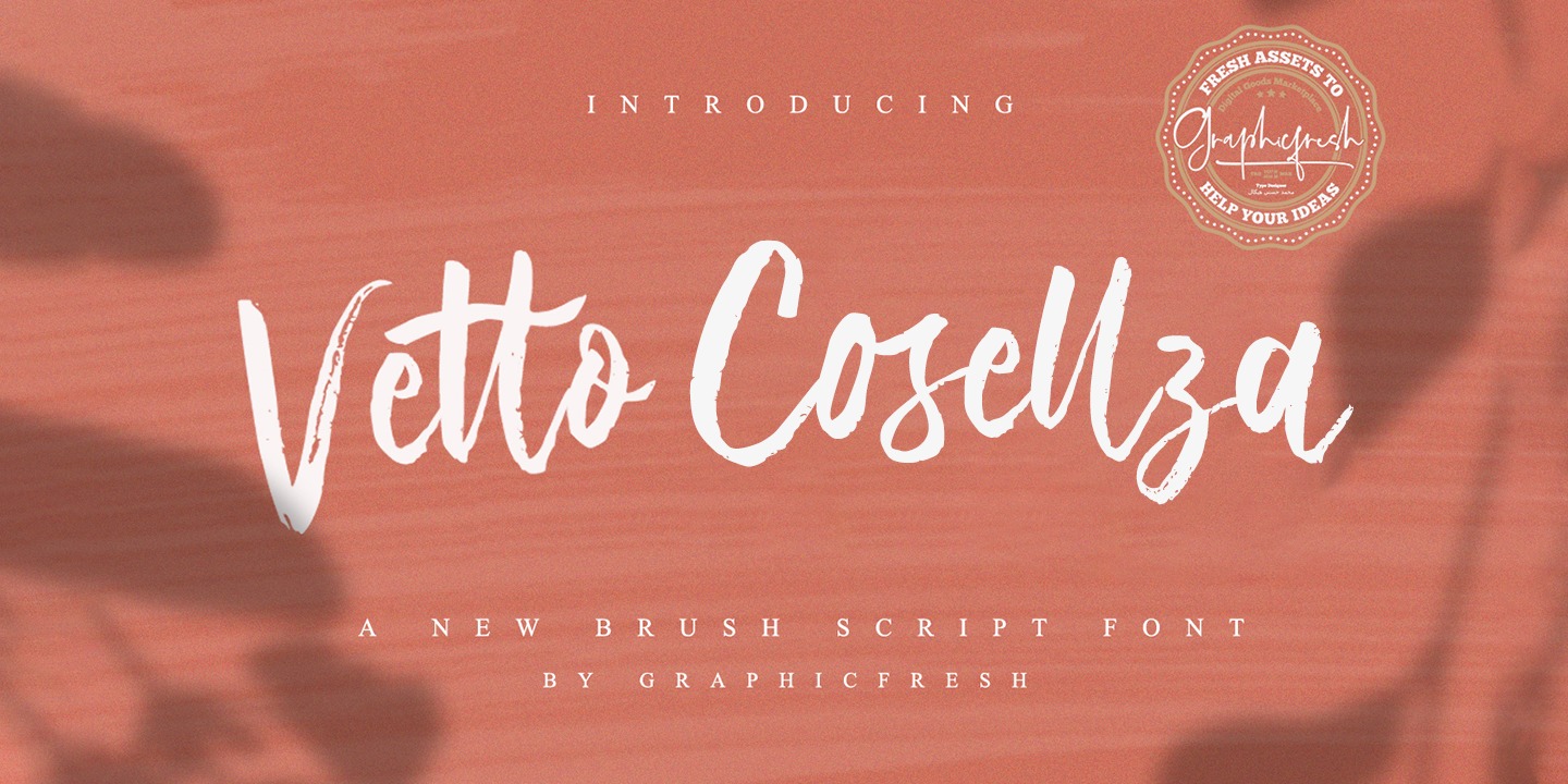 Vetto Cosellza Regular Font preview